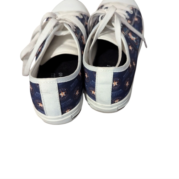 Houston Astros,Navy and White Lace-Up Sneakers, Size 9 - Picture 3 of 4